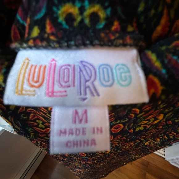 LuLaRoe, Cassie, pencil skirt, size medium, multicolored leaves - Picture 2 of 5